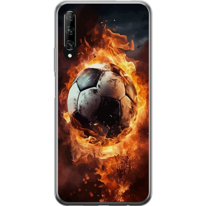 Mobiele hoes voor Huawei P smart Pro 2019 met Voetbal ontwerp in de groep SMARTPHONE & TABLETS / Mobielbescherming / Huawei/Honor bij TP E-commerce Nordic AB (A53638)