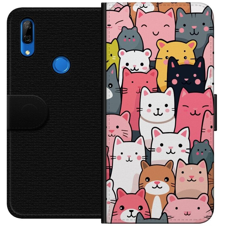 Portemonnee-hoesje voor Huawei P Smart Z met Kattenpatroon ontwerp in de groep SMARTPHONE & TABLETS / Mobielbescherming / Huawei/Honor bij TP E-commerce Nordic AB (A53652)