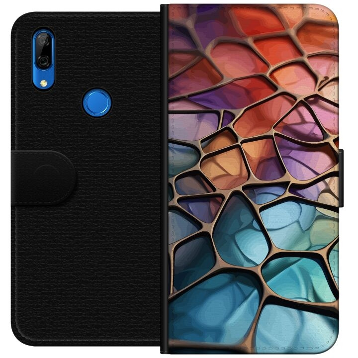 Portemonnee-hoesje voor Huawei P Smart Z met Metallic patroon ontwerp in de groep SMARTPHONE & TABLETS / Mobielbescherming / Huawei/Honor bij TP E-commerce Nordic AB (A53654)