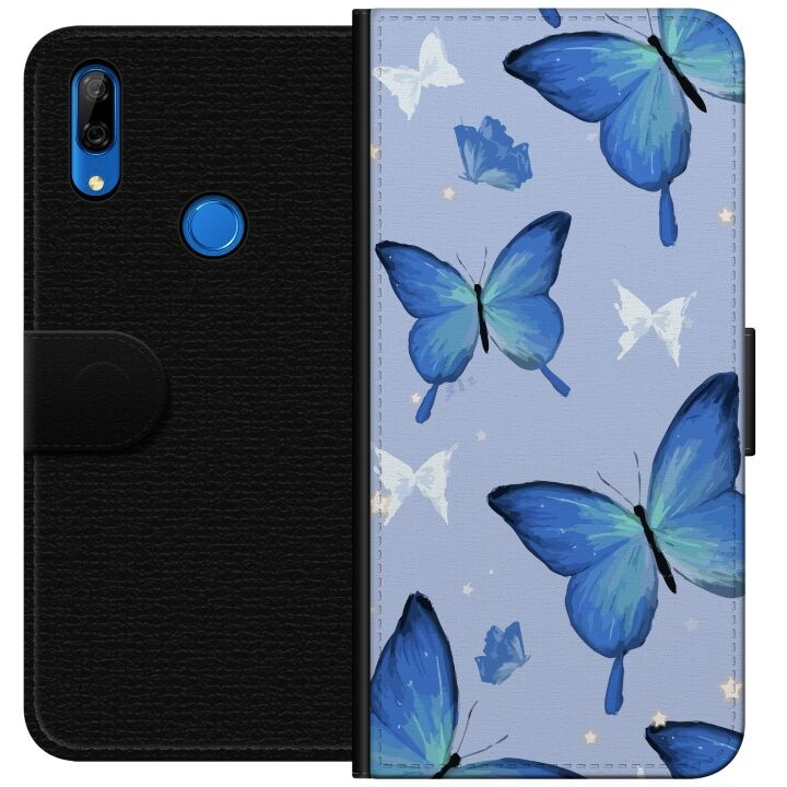 Portemonnee-hoesje voor Huawei P Smart Z met Blauwe vlinders ontwerp in de groep SMARTPHONE & TABLETS / Mobielbescherming / Huawei/Honor bij TP E-commerce Nordic AB (A53660)