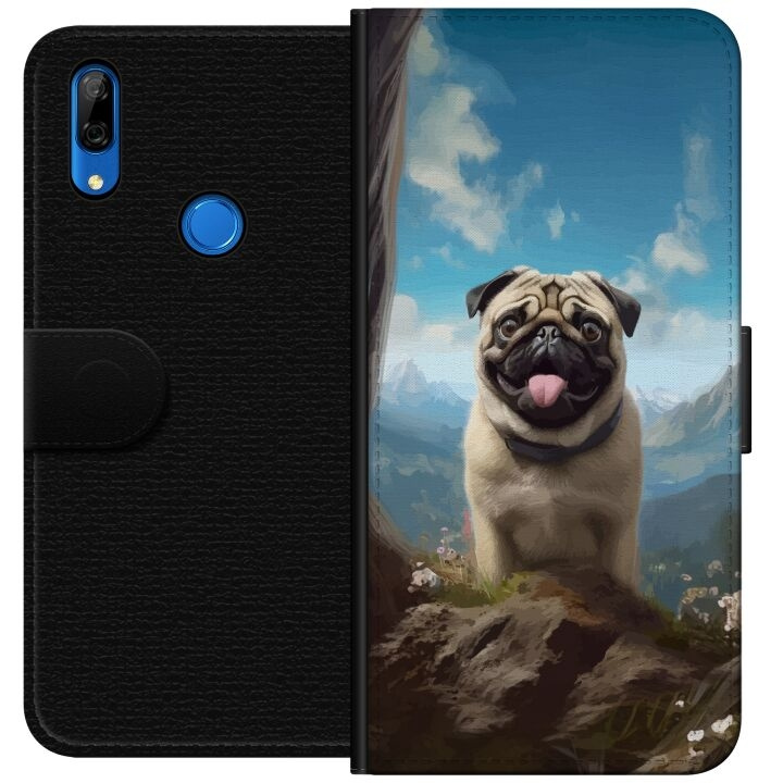 Portemonnee-hoesje voor Huawei P Smart Z met Blije Hond ontwerp in de groep SMARTPHONE & TABLETS / Mobielbescherming / Huawei/Honor bij TP E-commerce Nordic AB (A53662)