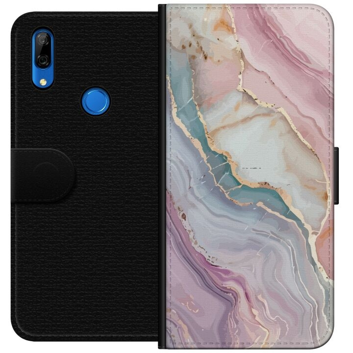 Portemonnee-hoesje voor Huawei P Smart Z met Marmer ontwerp in de groep SMARTPHONE & TABLETS / Mobielbescherming / Huawei/Honor bij TP E-commerce Nordic AB (A53666)