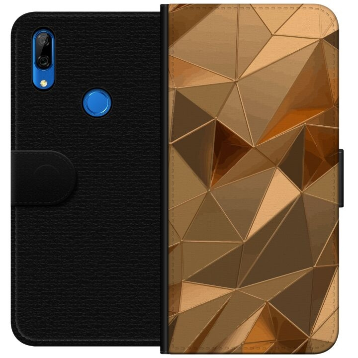 Portemonnee-hoesje voor Huawei P Smart Z met 3D Goud ontwerp in de groep SMARTPHONE & TABLETS / Mobielbescherming / Huawei/Honor bij TP E-commerce Nordic AB (A53668)