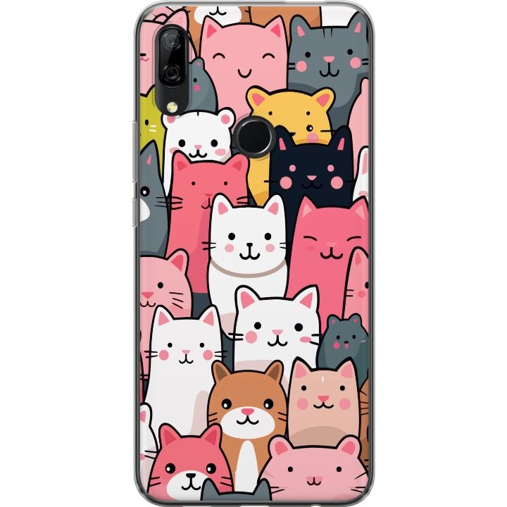 Mobiele hoes voor Huawei P Smart Z met Kattenpatroon ontwerp in de groep SMARTPHONE & TABLETS / Mobielbescherming / Huawei/Honor bij TP E-commerce Nordic AB (A53679)