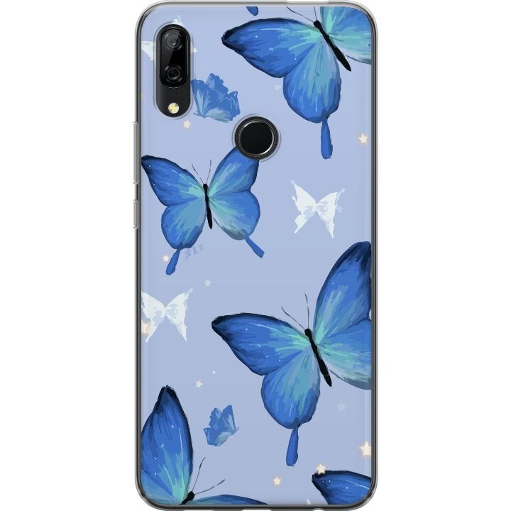 Mobiele hoes voor Huawei P Smart Z met Blauwe vlinders ontwerp in de groep SMARTPHONE & TABLETS / Mobielbescherming / Huawei/Honor bij TP E-commerce Nordic AB (A53687)