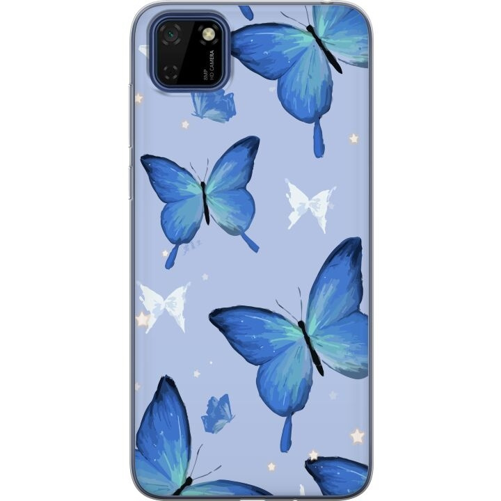 Mobiele hoes voor Huawei Y5p met Blauwe vlinders ontwerp in de groep SMARTPHONE & TABLETS / Mobielbescherming / Huawei/Honor bij TP E-commerce Nordic AB (A53713)