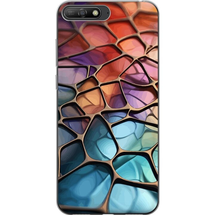 Mobiele hoes voor Huawei Y6 (2018) met Metallic patroon ontwerp in de groep SMARTPHONE & TABLETS / Mobielbescherming / Huawei/Honor bij TP E-commerce Nordic AB (A53761)