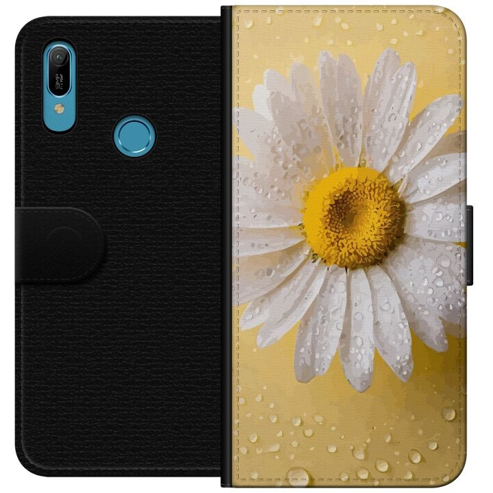 Portemonnee-hoesje voor Huawei Y6 (2019) met Porseleinbloem ontwerp in de groep SMARTPHONE & TABLETS / Mobielbescherming / Huawei/Honor bij TP E-commerce Nordic AB (A53777)