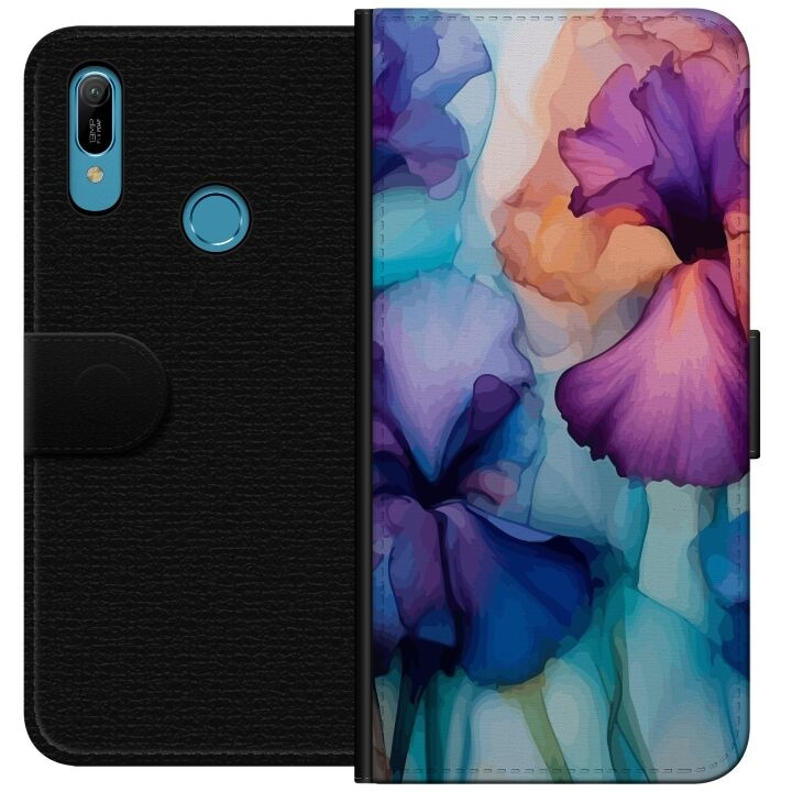 Portemonnee-hoesje voor Huawei Y6 (2019) met Magische bloemen ontwerp in de groep SMARTPHONE & TABLETS / Mobielbescherming / Huawei/Honor bij TP E-commerce Nordic AB (A53780)