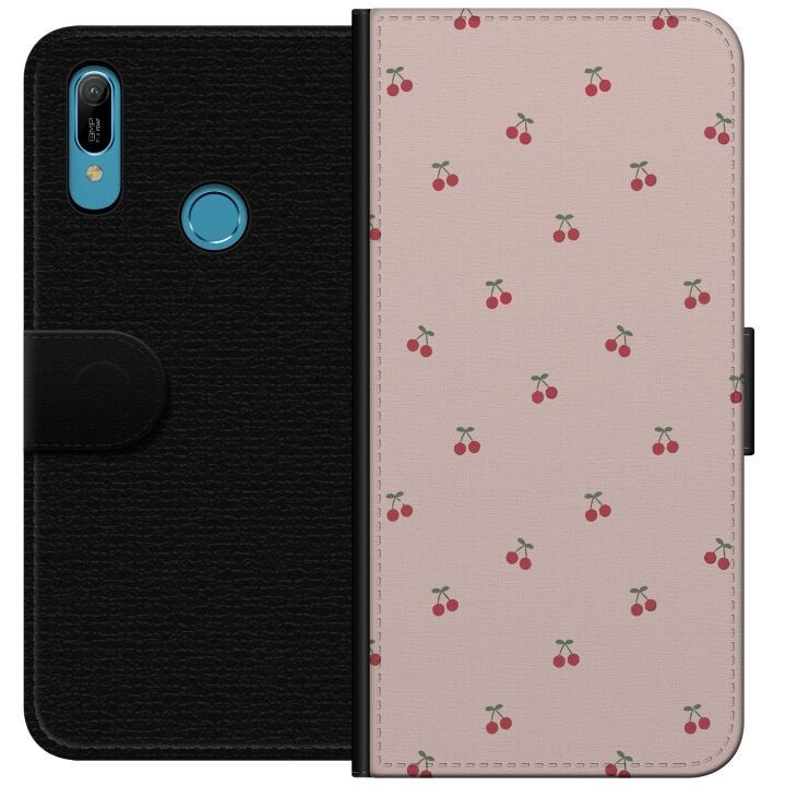 Portemonnee-hoesje voor Huawei Y6 (2019) met Kersen ontwerp in de groep SMARTPHONE & TABLETS / Mobielbescherming / Huawei/Honor bij TP E-commerce Nordic AB (A53784)