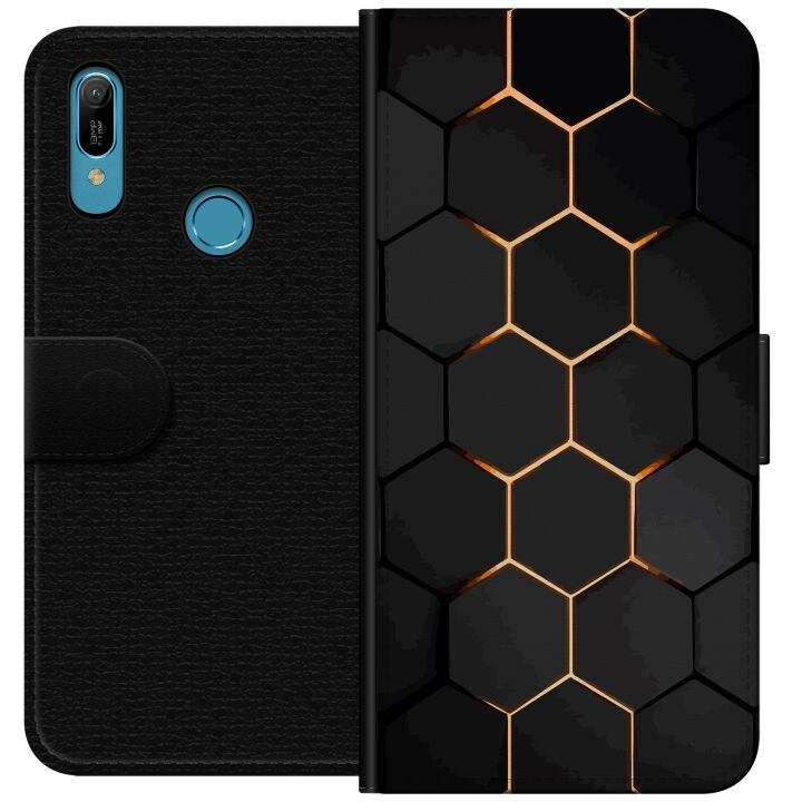 Portemonnee-hoesje voor Huawei Y6 (2019) met Luxe Patroon ontwerp in de groep SMARTPHONE & TABLETS / Mobielbescherming / Huawei/Honor bij TP E-commerce Nordic AB (A53802)