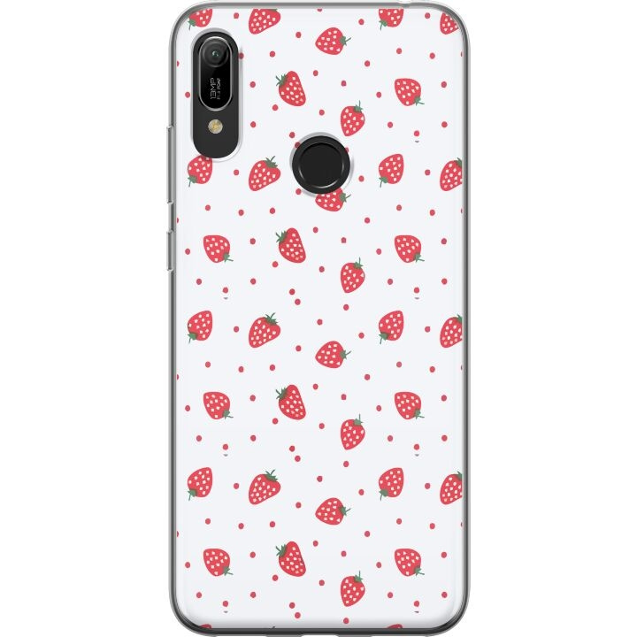 Mobiele hoes voor Huawei Y6 (2019) met Aardbeien ontwerp in de groep SMARTPHONE & TABLETS / Mobielbescherming / Huawei/Honor bij TP E-commerce Nordic AB (A53821)