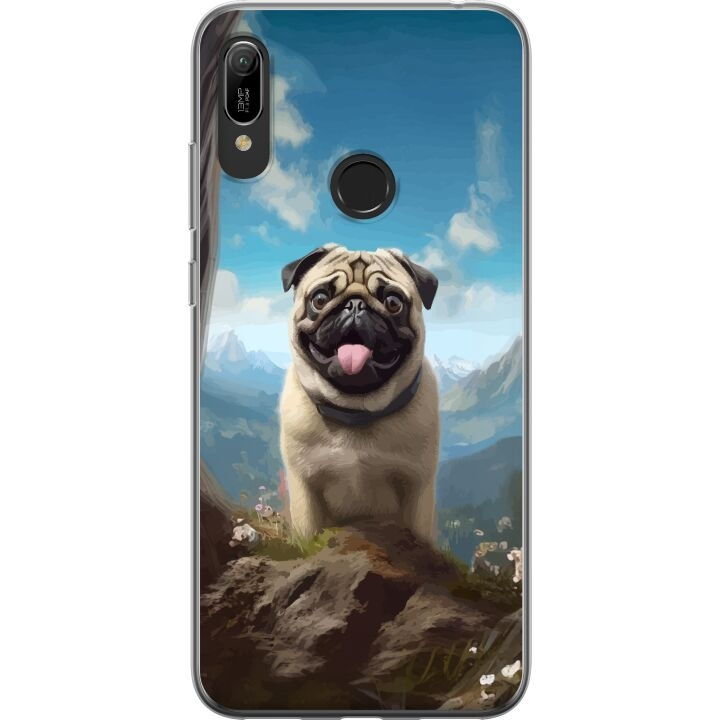 Mobiele hoes voor Huawei Y6 (2019) met Blije Hond ontwerp in de groep SMARTPHONE & TABLETS / Mobielbescherming / Huawei/Honor bij TP E-commerce Nordic AB (A53822)