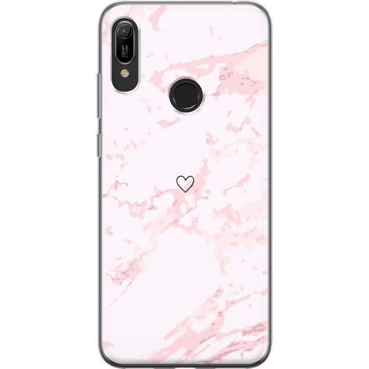 Mobiele hoes voor Huawei Y6 (2019) met Roze Hart ontwerp in de groep SMARTPHONE & TABLETS / Mobielbescherming / Huawei/Honor bij TP E-commerce Nordic AB (A53826)