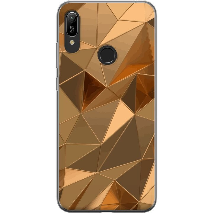 Mobiele hoes voor Huawei Y6 (2019) met 3D Goud ontwerp in de groep SMARTPHONE & TABLETS / Mobielbescherming / Huawei/Honor bij TP E-commerce Nordic AB (A53827)