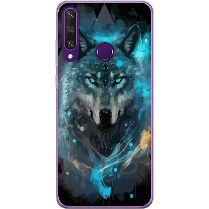 Mobiele hoes voor Huawei Y6p met Wolf ontwerp in de groep SMARTPHONE & TABLETS / Mobielbescherming / Huawei/Honor bij TP E-commerce Nordic AB (A53835)