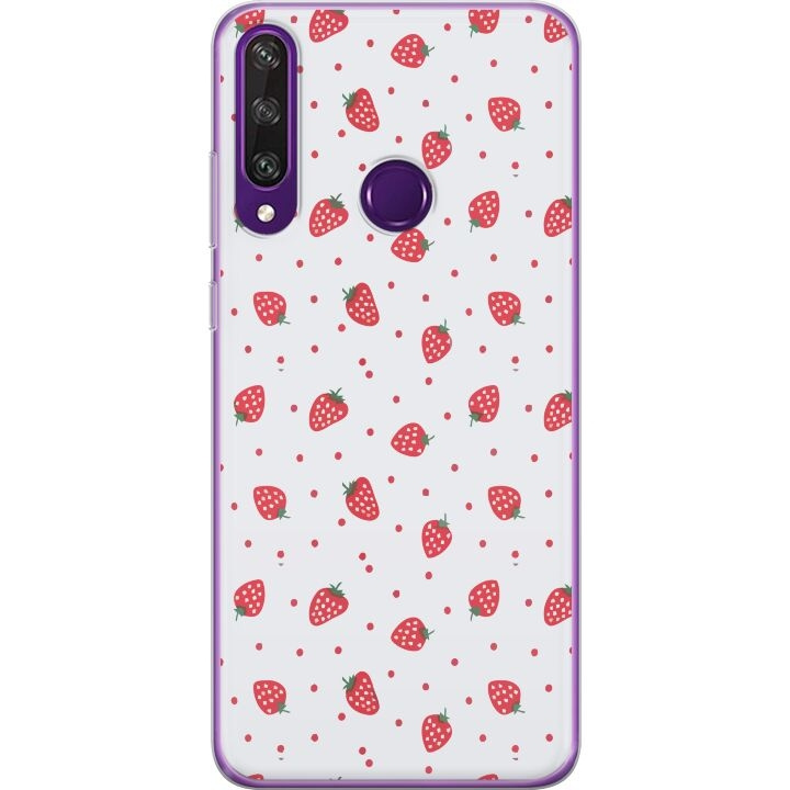 Mobiele hoes voor Huawei Y6p met Aardbeien ontwerp in de groep SMARTPHONE & TABLETS / Mobielbescherming / Huawei/Honor bij TP E-commerce Nordic AB (A53847)