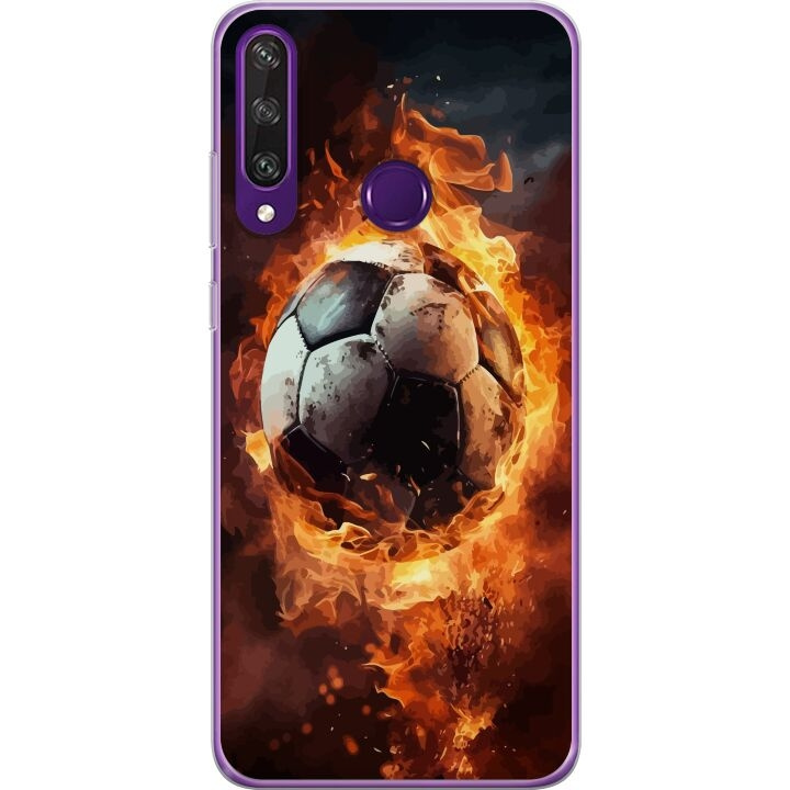 Mobiele hoes voor Huawei Y6p met Voetbal ontwerp in de groep SMARTPHONE & TABLETS / Mobielbescherming / Huawei/Honor bij TP E-commerce Nordic AB (A53850)