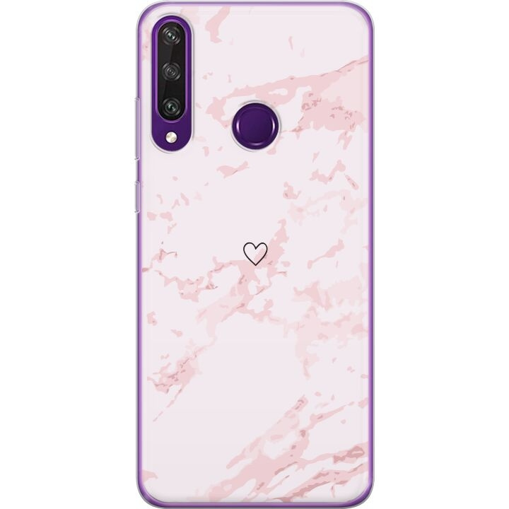 Mobiele hoes voor Huawei Y6p met Roze Hart ontwerp in de groep SMARTPHONE & TABLETS / Mobielbescherming / Huawei/Honor bij TP E-commerce Nordic AB (A53852)