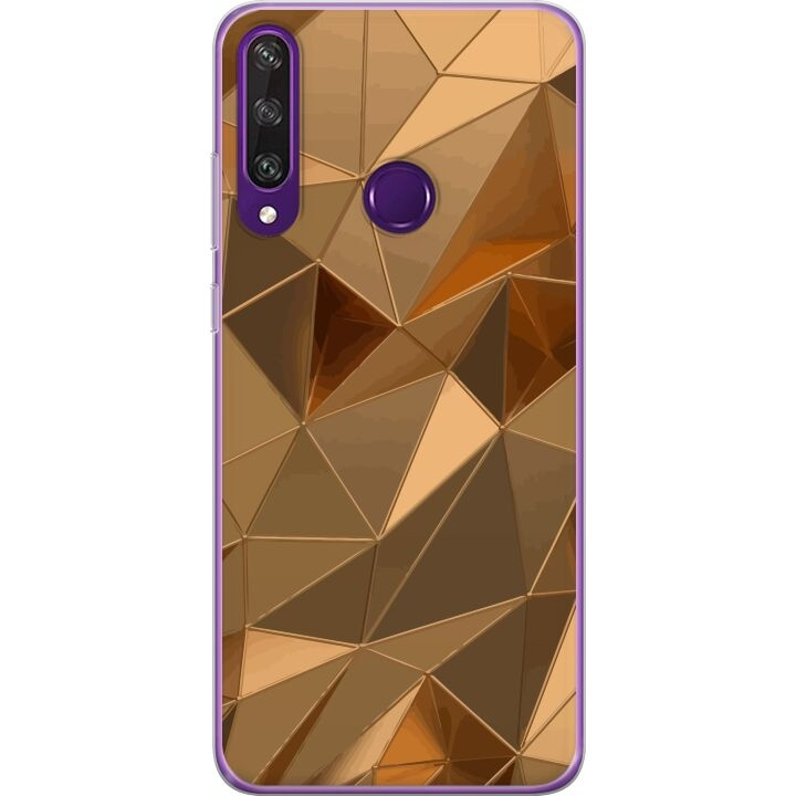 Mobiele hoes voor Huawei Y6p met 3D Goud ontwerp in de groep SMARTPHONE & TABLETS / Mobielbescherming / Huawei/Honor bij TP E-commerce Nordic AB (A53853)