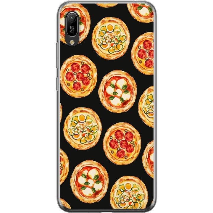 Mobiele hoes voor Huawei Y6 Pro (2019) met Pizza ontwerp in de groep SMARTPHONE & TABLETS / Mobielbescherming / Huawei/Honor bij TP E-commerce Nordic AB (A53869)