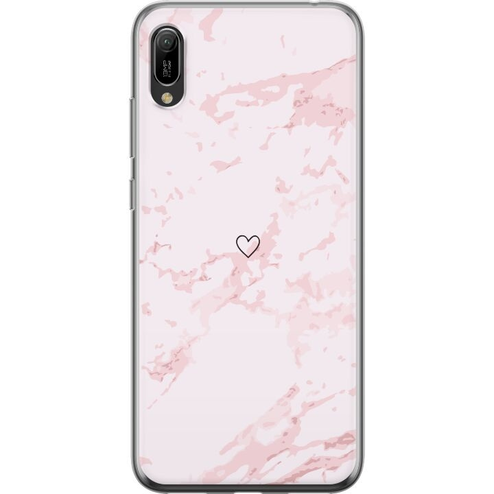 Mobiele hoes voor Huawei Y6 Pro (2019) met Roze Hart ontwerp in de groep SMARTPHONE & TABLETS / Mobielbescherming / Huawei/Honor bij TP E-commerce Nordic AB (A53878)