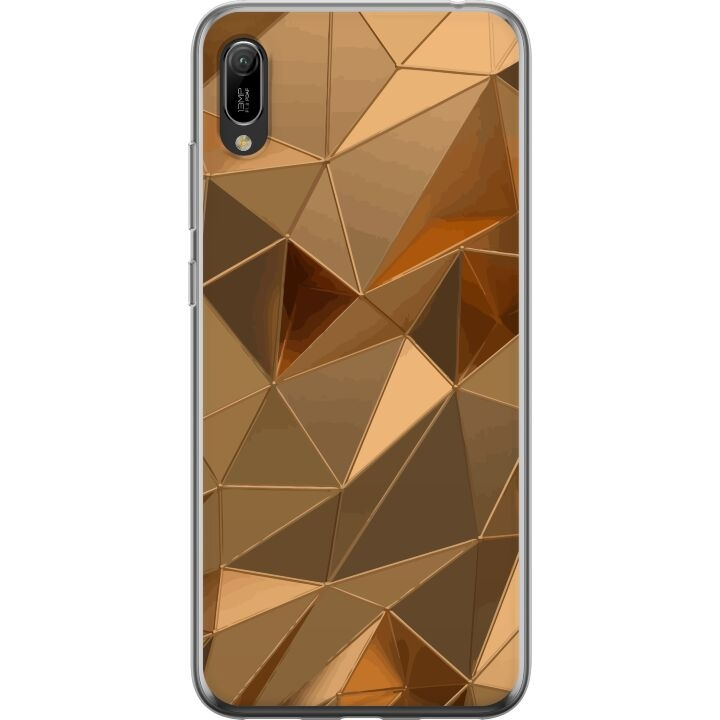 Mobiele hoes voor Huawei Y6 Pro (2019) met 3D Goud ontwerp in de groep SMARTPHONE & TABLETS / Mobielbescherming / Huawei/Honor bij TP E-commerce Nordic AB (A53879)