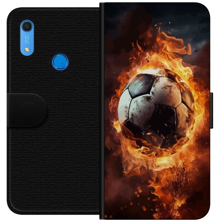 Portemonnee-hoesje voor Huawei Y6s (2019) met Voetbal ontwerp in de groep SMARTPHONE & TABLETS / Mobielbescherming / Huawei/Honor bij TP E-commerce Nordic AB (A53903)