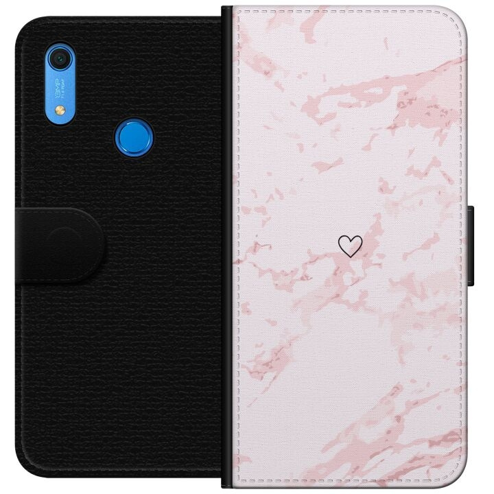 Portemonnee-hoesje voor Huawei Y6s (2019) met Roze Hart ontwerp in de groep SMARTPHONE & TABLETS / Mobielbescherming / Huawei/Honor bij TP E-commerce Nordic AB (A53905)