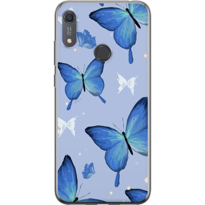 Mobiele hoes voor Huawei Y6s (2019) met Blauwe vlinders ontwerp in de groep SMARTPHONE & TABLETS / Mobielbescherming / Huawei/Honor bij TP E-commerce Nordic AB (A53925)