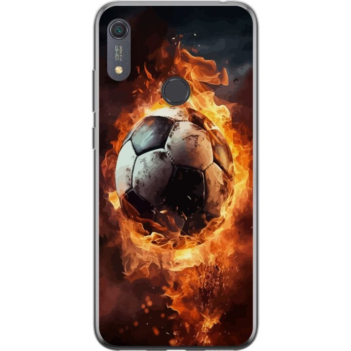 Mobiele hoes voor Huawei Y6s (2019) met Voetbal ontwerp in de groep SMARTPHONE & TABLETS / Mobielbescherming / Huawei/Honor bij TP E-commerce Nordic AB (A53930)