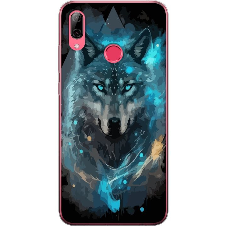 Mobiele hoes voor Huawei Y7 (2019) met Wolf ontwerp in de groep SMARTPHONE & TABLETS / Mobielbescherming / Huawei/Honor bij TP E-commerce Nordic AB (A53941)