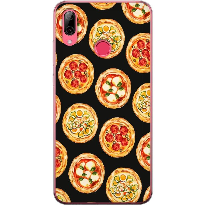 Mobiele hoes voor Huawei Y7 (2019) met Pizza ontwerp in de groep SMARTPHONE & TABLETS / Mobielbescherming / Huawei/Honor bij TP E-commerce Nordic AB (A53949)