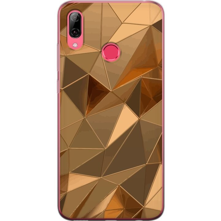 Mobiele hoes voor Huawei Y7 (2019) met 3D Goud ontwerp in de groep SMARTPHONE & TABLETS / Mobielbescherming / Huawei/Honor bij TP E-commerce Nordic AB (A53960)