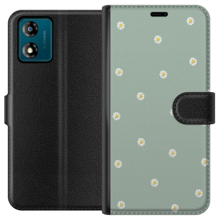 Portemonnee-hoesje voor Motorola Moto E13 met Priesterkragen ontwerp in de groep SMARTPHONE & TABLETS / Mobielbescherming / Motorola bij TP E-commerce Nordic AB (A53967)