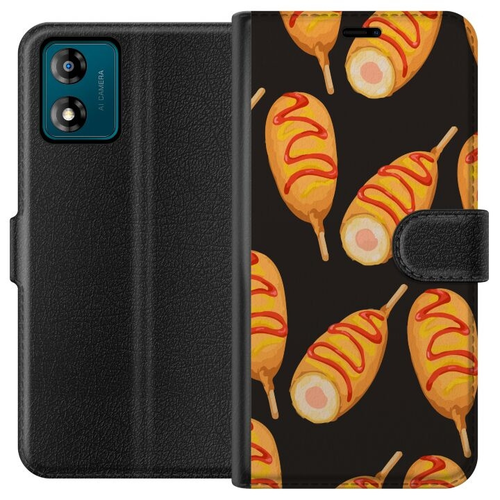 Portemonnee-hoesje voor Motorola Moto E13 met Kippenpoot ontwerp in de groep SMARTPHONE & TABLETS / Mobielbescherming / Motorola bij TP E-commerce Nordic AB (A53972)