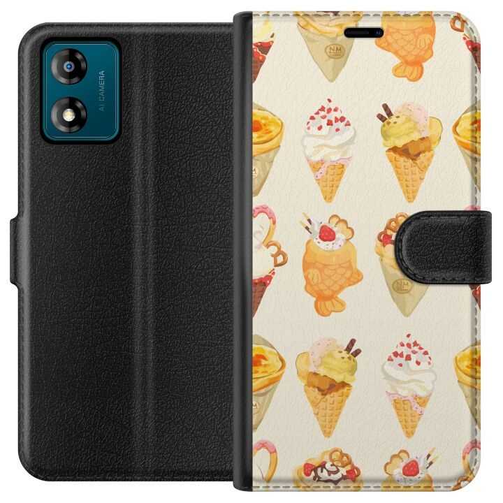 Portemonnee-hoesje voor Motorola Moto E13 met Glasachtig ontwerp in de groep SMARTPHONE & TABLETS / Mobielbescherming / Motorola bij TP E-commerce Nordic AB (A53974)