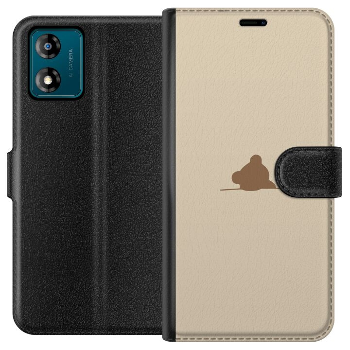 Portemonnee-hoesje voor Motorola Moto E13 met Nalle ontwerp in de groep SMARTPHONE & TABLETS / Mobielbescherming / Motorola bij TP E-commerce Nordic AB (A53983)