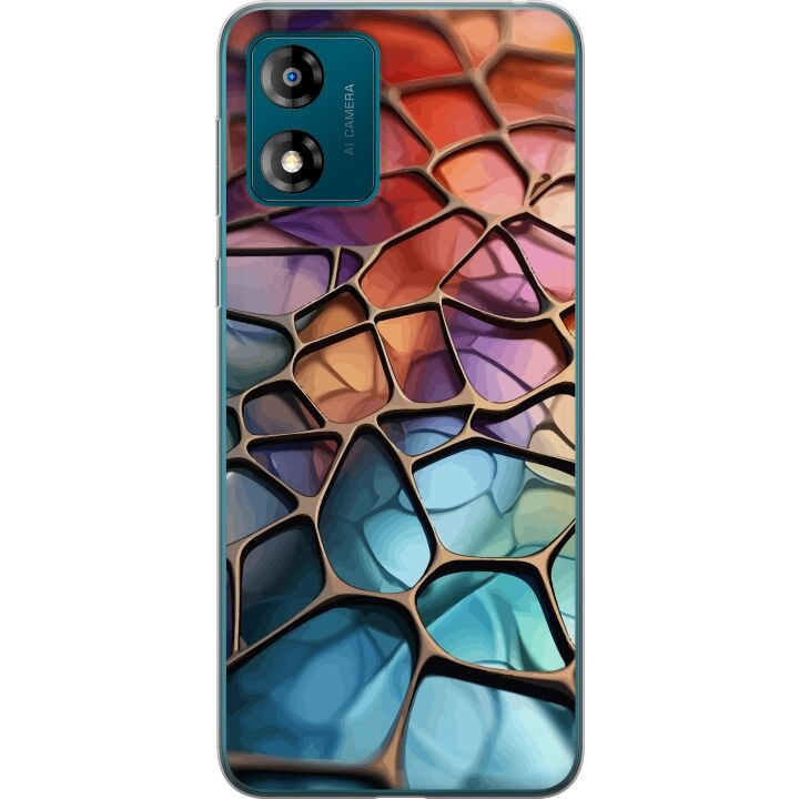 Mobiele hoes voor Motorola Moto E13 met Metallic patroon ontwerp in de groep SMARTPHONE & TABLETS / Mobielbescherming / Motorola bij TP E-commerce Nordic AB (A54000)