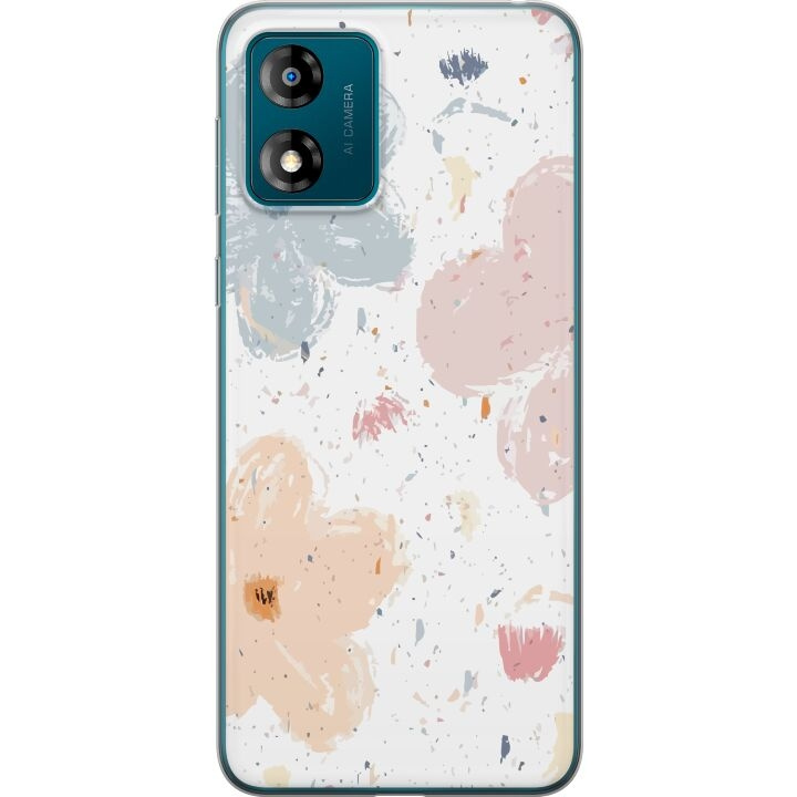 Mobiele hoes voor Motorola Moto E13 met Bloemen ontwerp in de groep SMARTPHONE & TABLETS / Mobielbescherming / Motorola bij TP E-commerce Nordic AB (A54002)