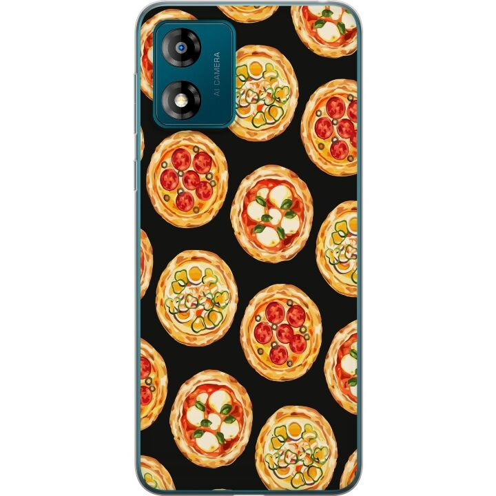 Mobiele hoes voor Motorola Moto E13 met Pizza ontwerp in de groep SMARTPHONE & TABLETS / Mobielbescherming / Motorola bij TP E-commerce Nordic AB (A54003)