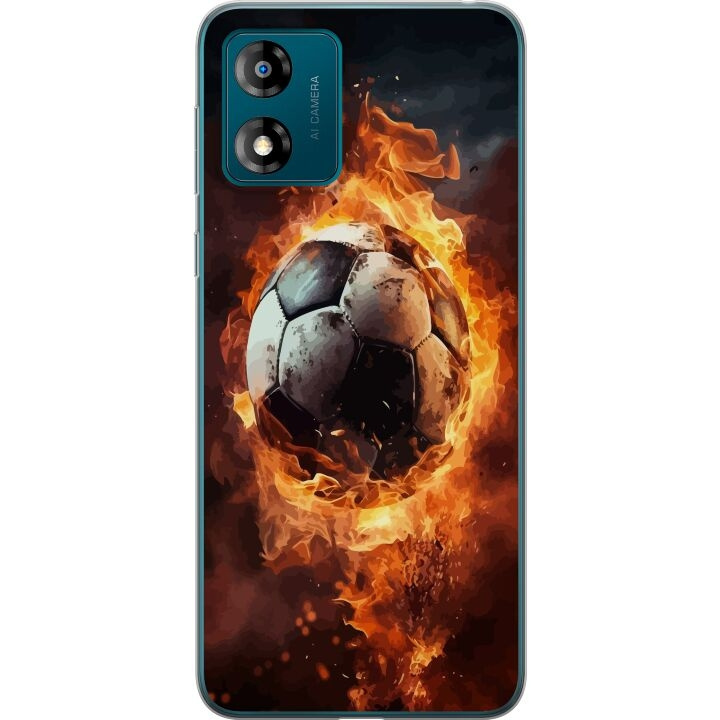 Mobiele hoes voor Motorola Moto E13 met Voetbal ontwerp in de groep SMARTPHONE & TABLETS / Mobielbescherming / Motorola bij TP E-commerce Nordic AB (A54011)