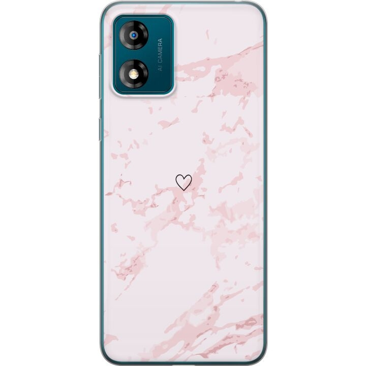 Mobiele hoes voor Motorola Moto E13 met Roze Hart ontwerp in de groep SMARTPHONE & TABLETS / Mobielbescherming / Motorola bij TP E-commerce Nordic AB (A54013)