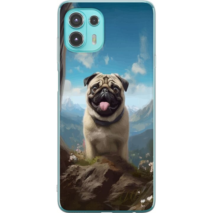 Mobiele hoes voor Motorola Edge 20 Lite met Blije Hond ontwerp in de groep SMARTPHONE & TABLETS / Mobielbescherming / Motorola bij TP E-commerce Nordic AB (A54035)