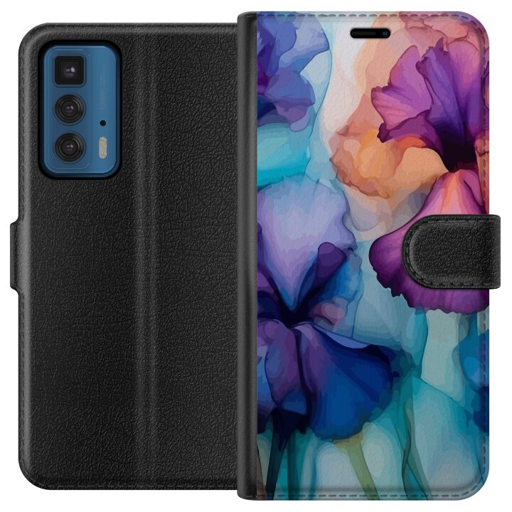 Portemonnee-hoesje voor Motorola Edge 20 Pro met Magische bloemen ontwerp in de groep SMARTPHONE & TABLETS / Mobielbescherming / Motorola bij TP E-commerce Nordic AB (A54047)