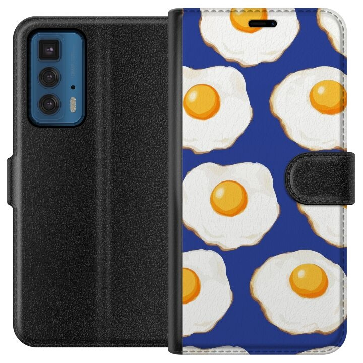 Portemonnee-hoesje voor Motorola Edge 20 Pro met Gebakken eieren ontwerp in de groep SMARTPHONE & TABLETS / Mobielbescherming / Motorola bij TP E-commerce Nordic AB (A54050)