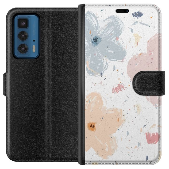 Portemonnee-hoesje voor Motorola Edge 20 Pro met Bloemen ontwerp in de groep SMARTPHONE & TABLETS / Mobielbescherming / Motorola bij TP E-commerce Nordic AB (A54056)