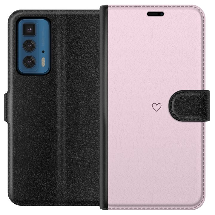 Portemonnee-hoesje voor Motorola Edge 20 Pro met Hart ontwerp in de groep SMARTPHONE & TABLETS / Mobielbescherming / Motorola bij TP E-commerce Nordic AB (A54063)