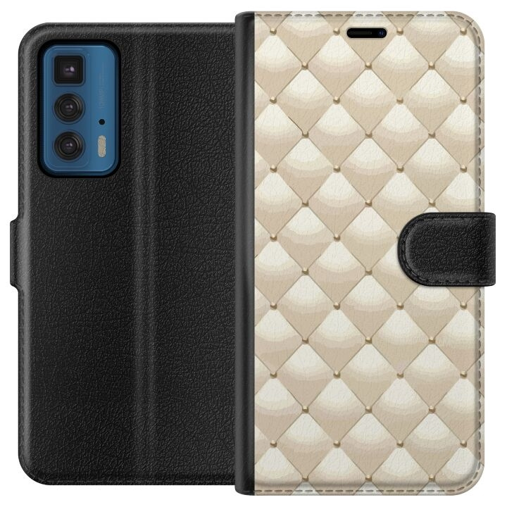 Portemonnee-hoesje voor Motorola Edge 20 Pro met Goudglans ontwerp in de groep SMARTPHONE & TABLETS / Mobielbescherming / Motorola bij TP E-commerce Nordic AB (A54070)