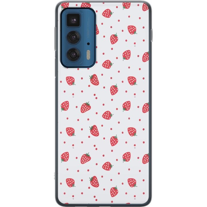 Mobiele hoes voor Motorola Edge 20 Pro met Aardbeien ontwerp in de groep SMARTPHONE & TABLETS / Mobielbescherming / Motorola bij TP E-commerce Nordic AB (A54088)